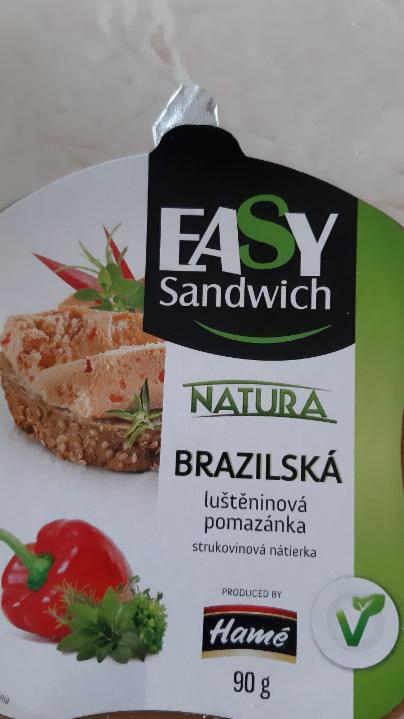 Fotografie - Hamé EASY Sandwich Natura Brazilská strukovinová nátierka