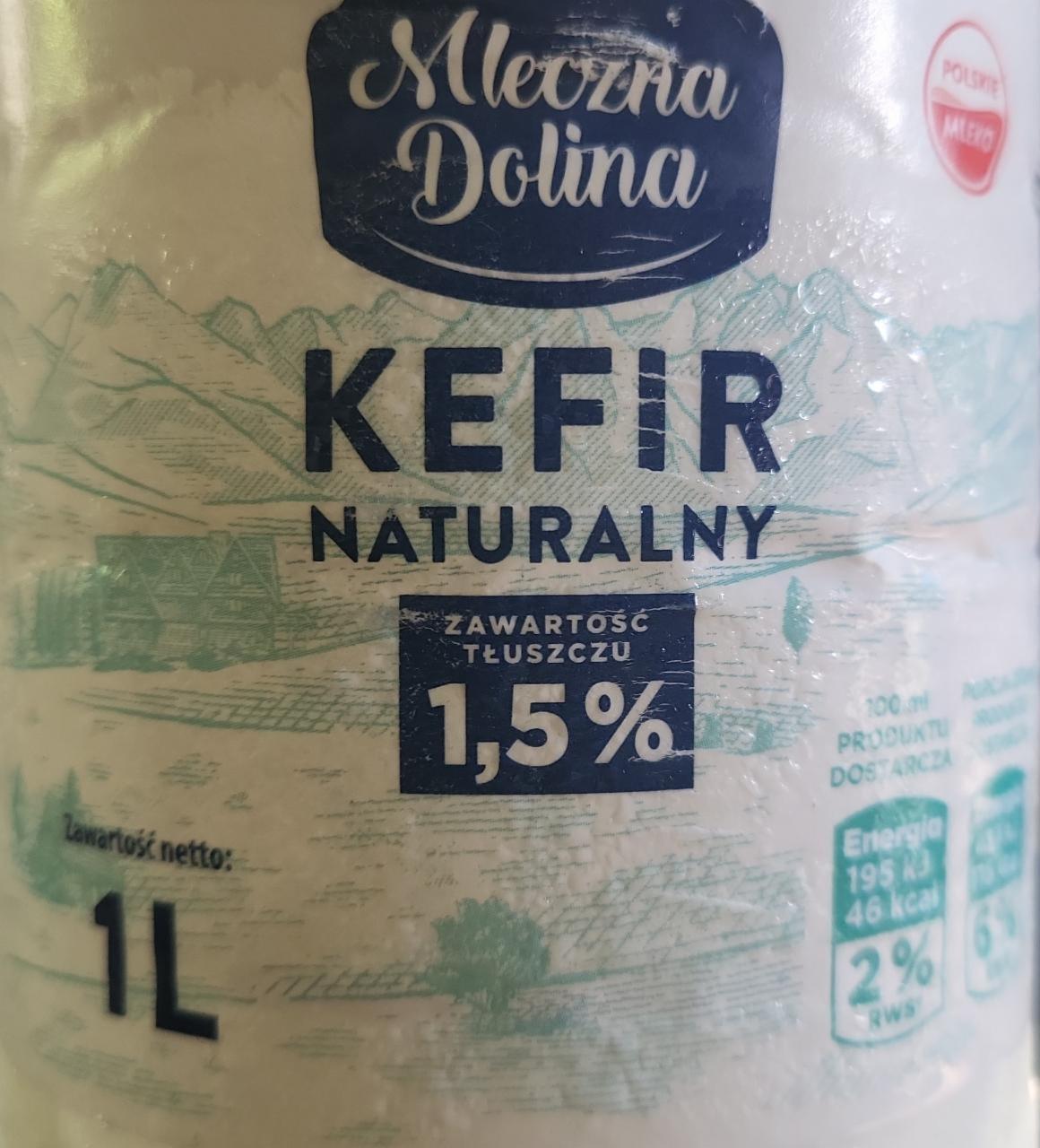 Fotografie - Kefir naturalny 1,5% tłuszczu Mleczna Dolina