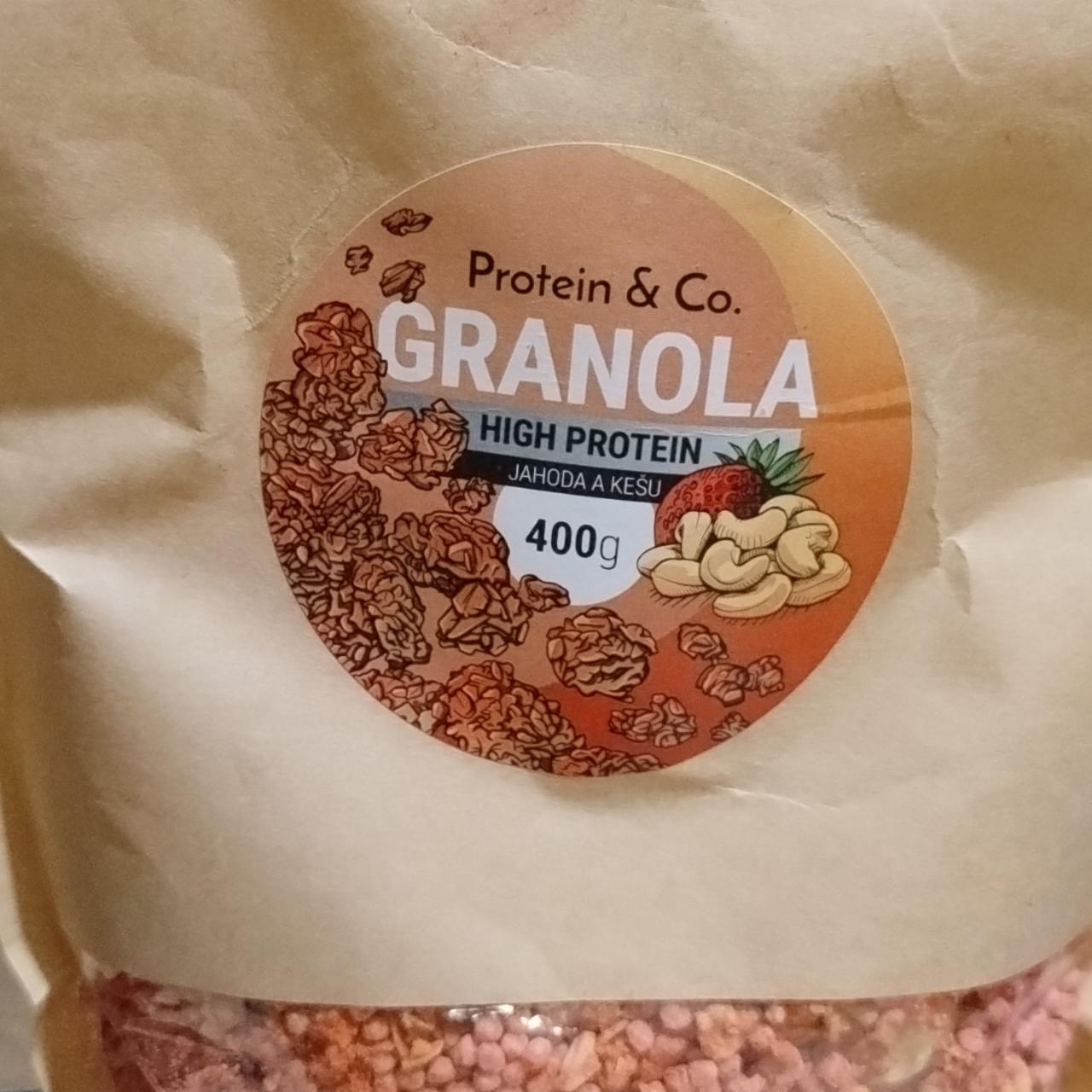 Fotografie - Granola High Protein Jahoda a kešu Protein & Co.