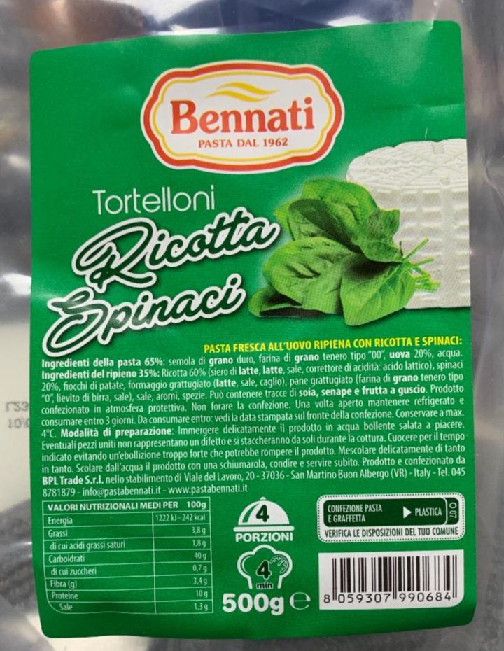 Fotografie - Tortelloni Ricotta Spinaci Bennati