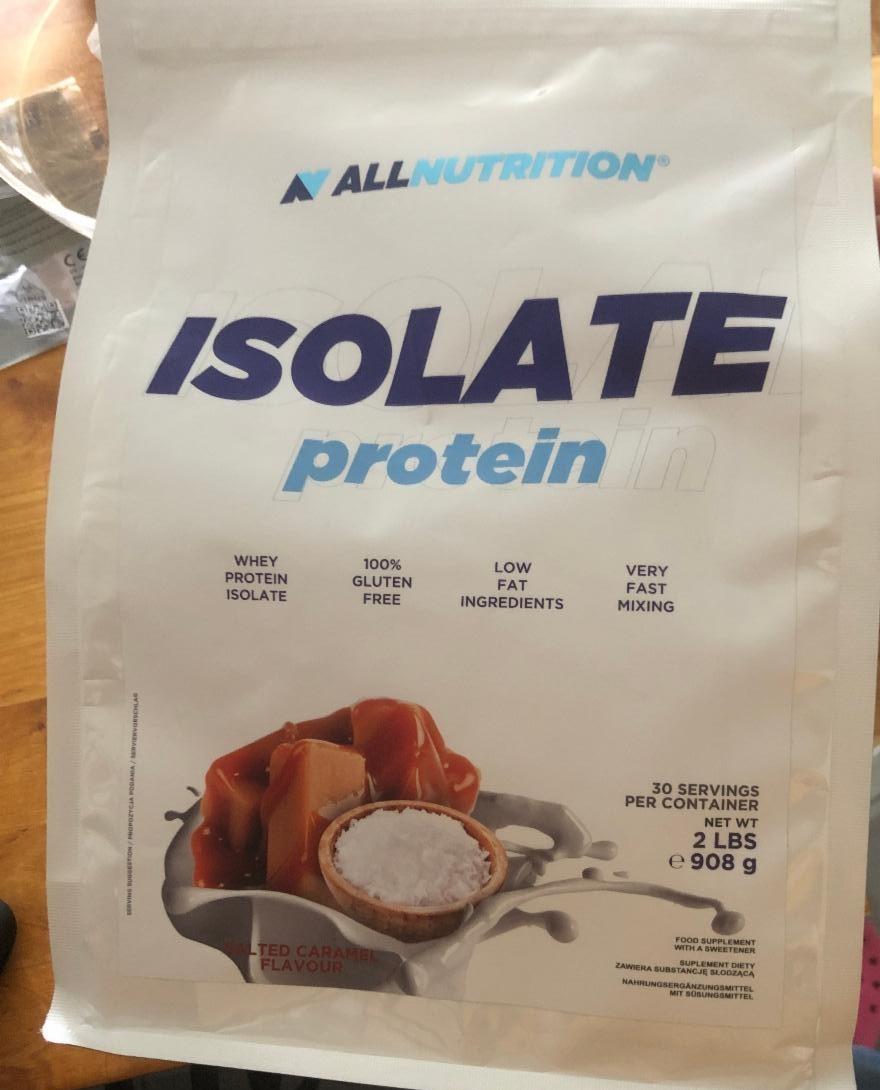 Fotografie - Isolate protein Salted caramel Allnutrition