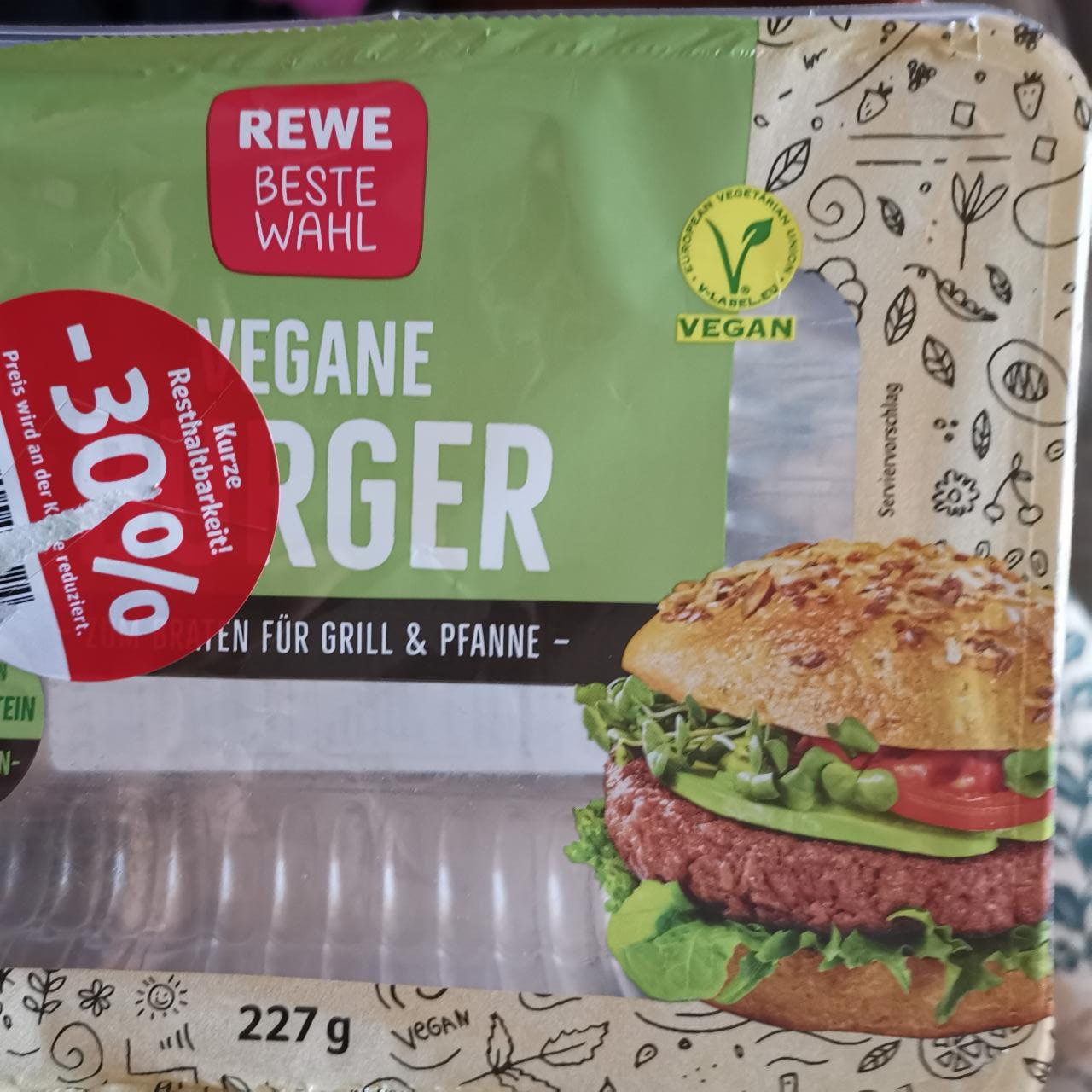 Fotografie - Vegane burger Rewe