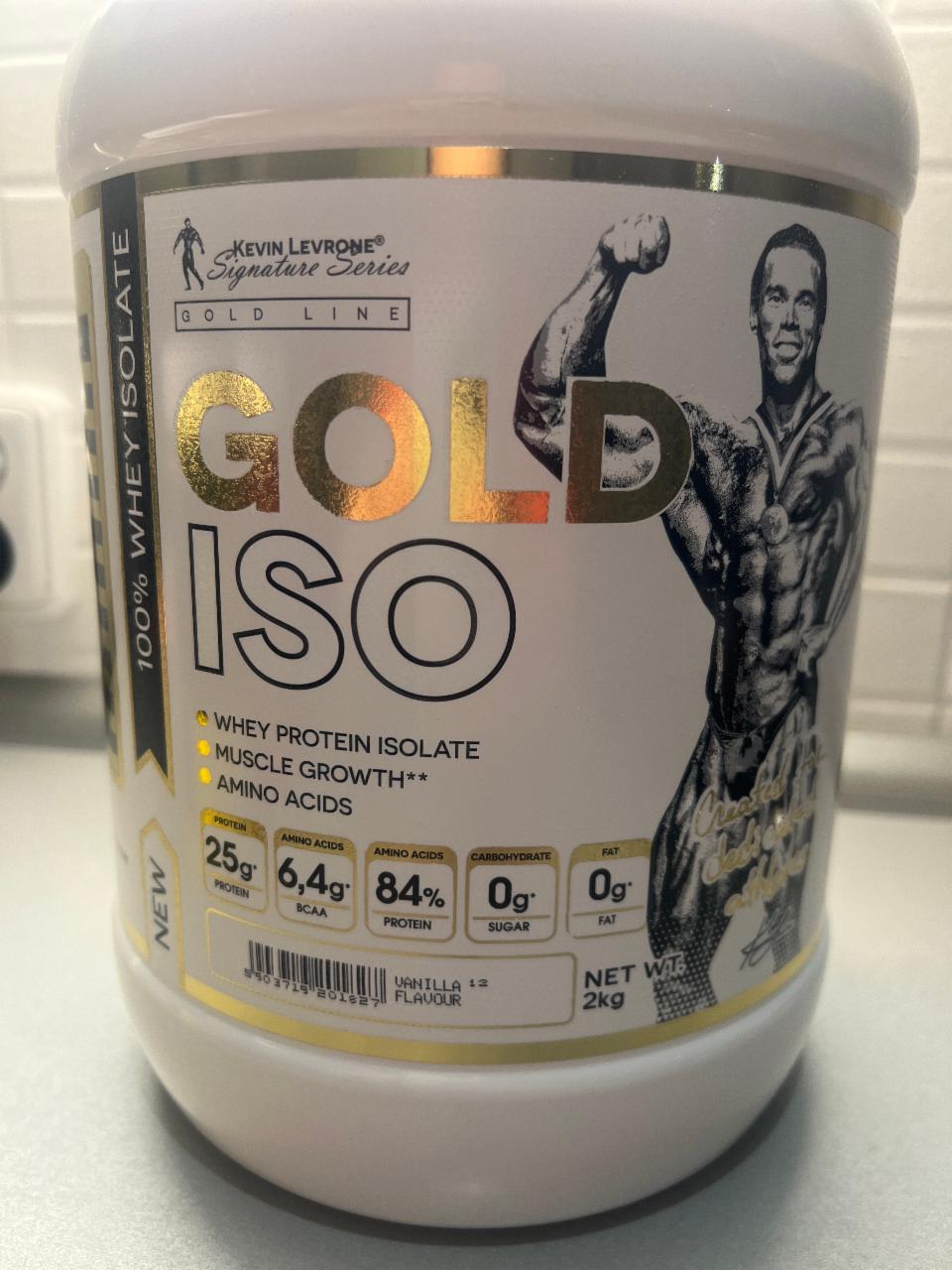 Fotografie - ISO GOLD whey protein isolate VANILLA flavour Kevin Levrone