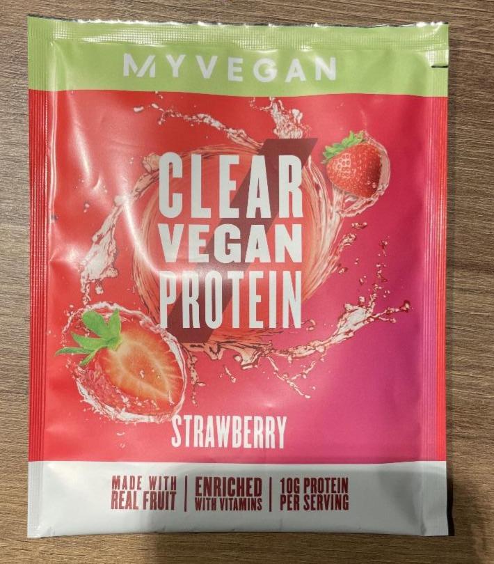 Fotografie - Clear vegan protein strawberry