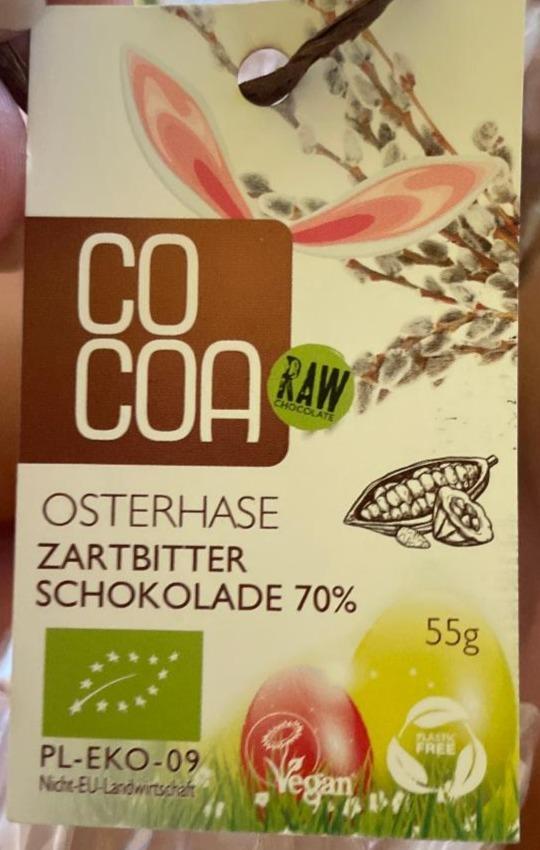 Fotografie - Cocoa Osterhase Zartbitter Schokolade 70%