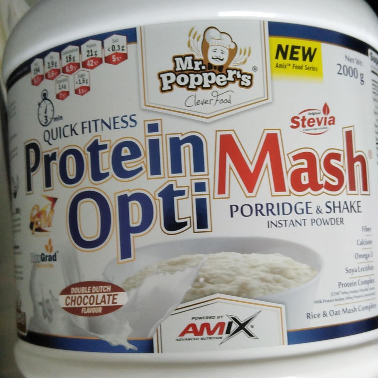Fotografie - Protein Opti Mash Double Dutch Chocolate Mr. Popper's