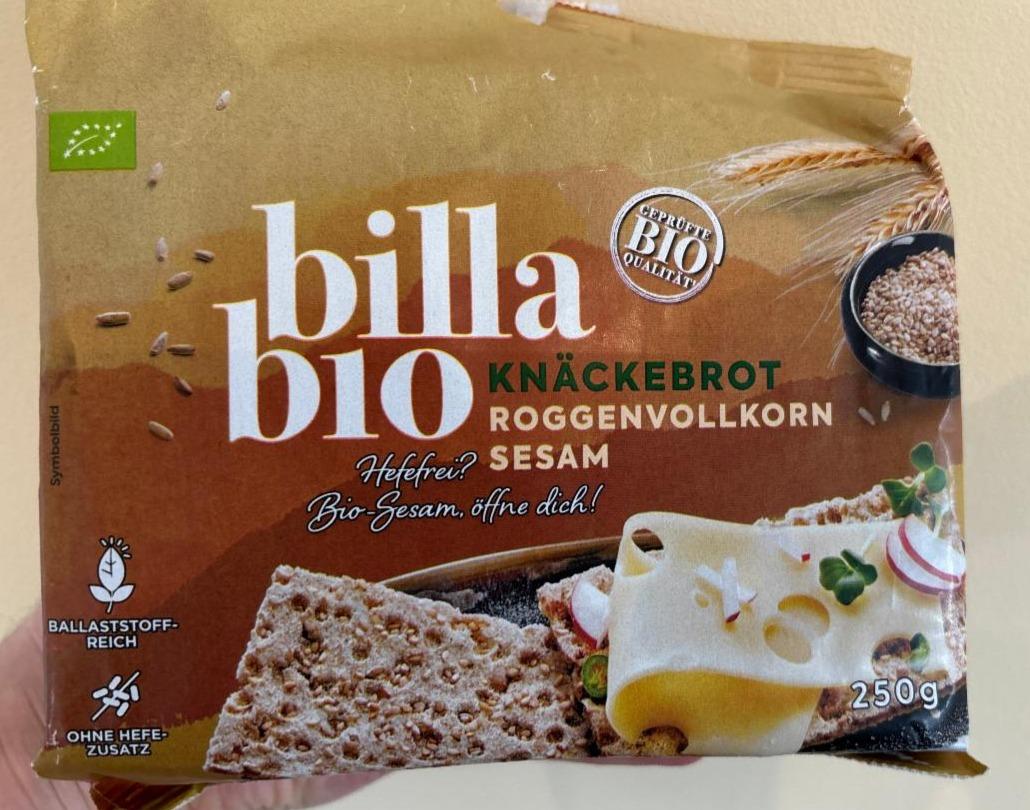 Fotografie - Knäckebrot Roggenvollkorn Sesam Billa Bio