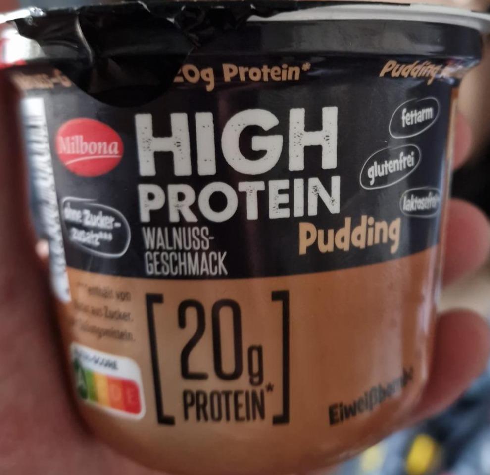 Fotografie - High protein pudding walnuss-geschmack Milbona