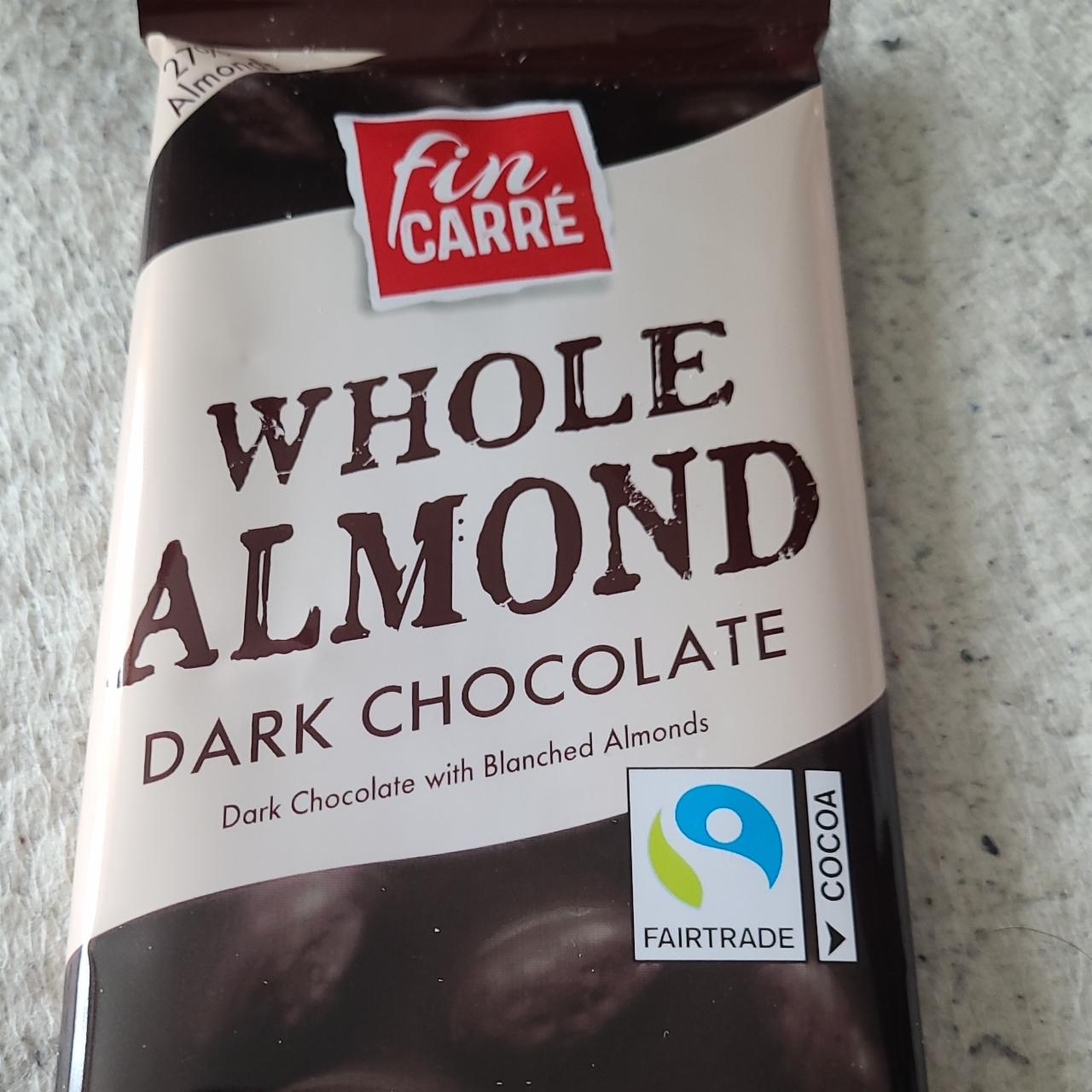 Fotografie - Whole almond Dark chocolate Fin Carré