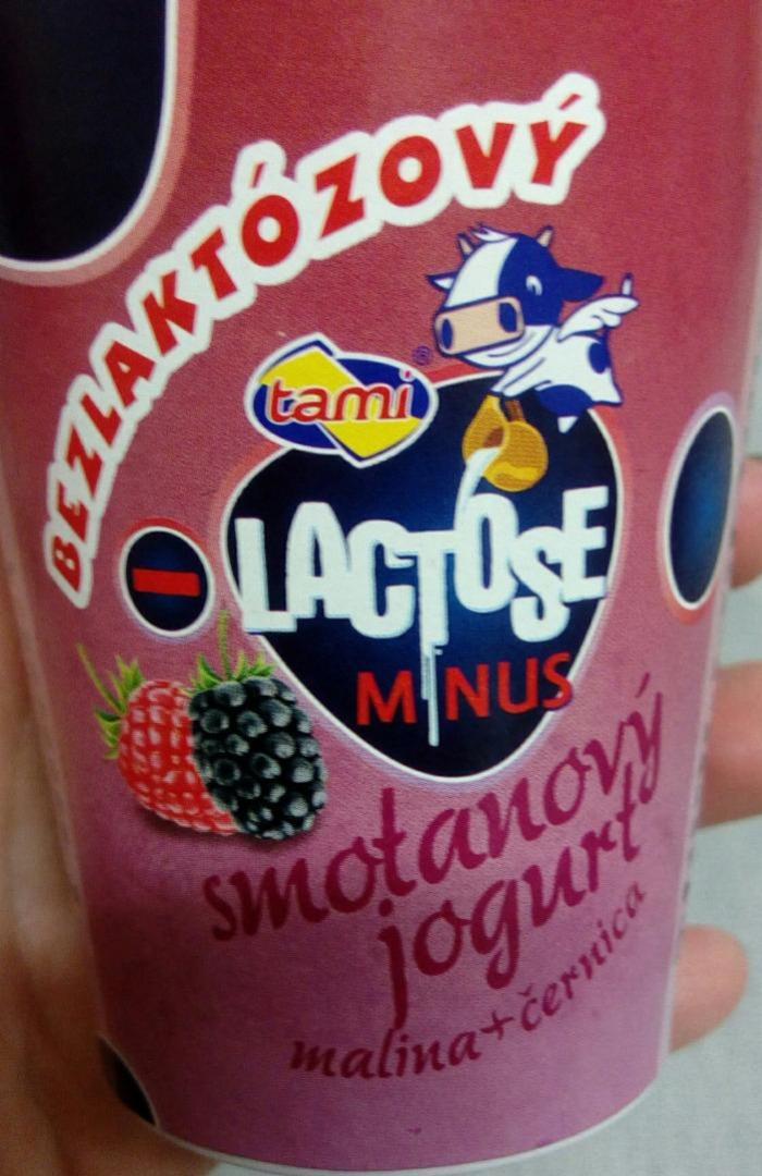Fotografie - smotanovy jogurt malina + cernica bezlaktózový Tami