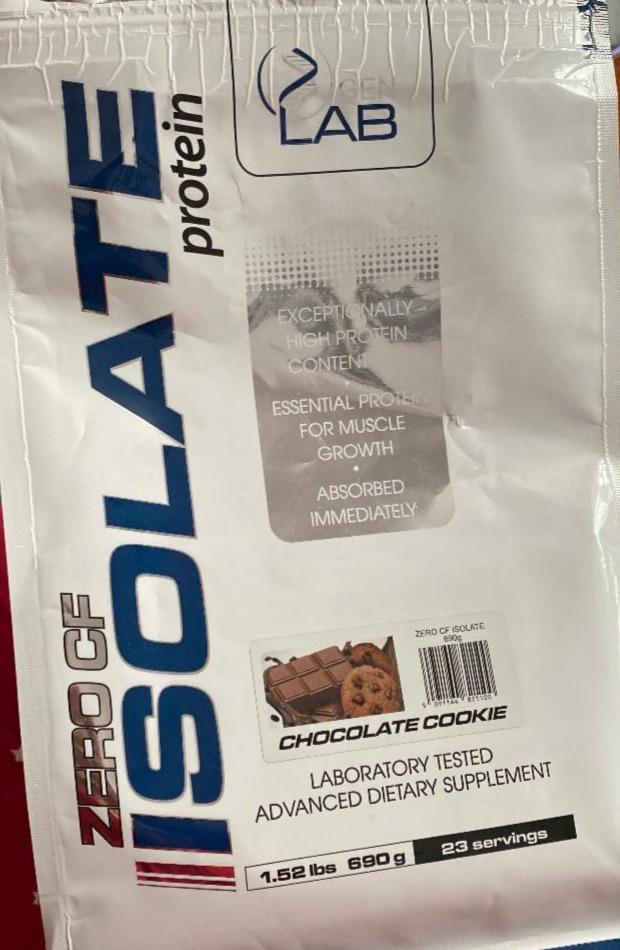 Fotografie - Zero CF Isolate protein Chocolate cookie GenLab