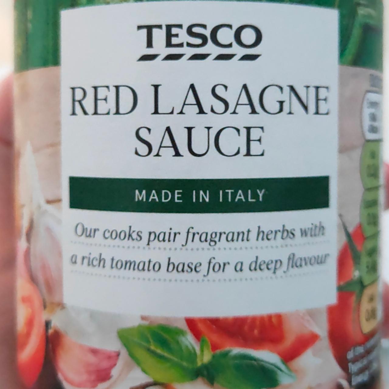Fotografie - Red Lasagne Sauce Tesco