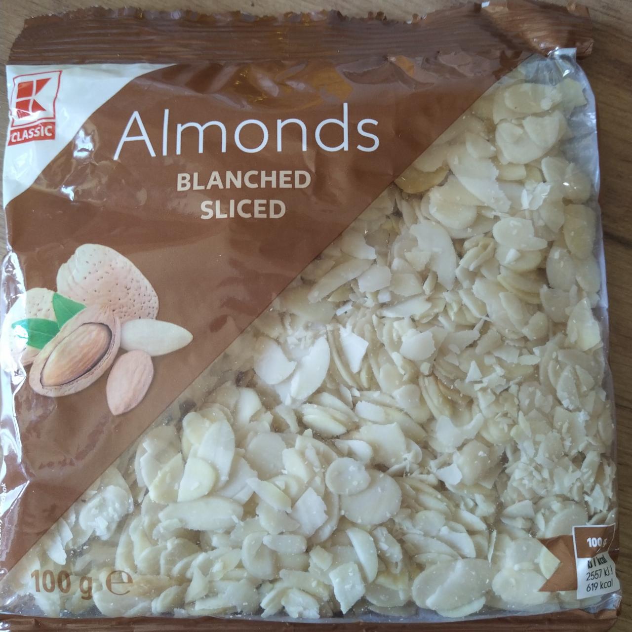 Fotografie - Almonds Blanched Sliced K-Classic