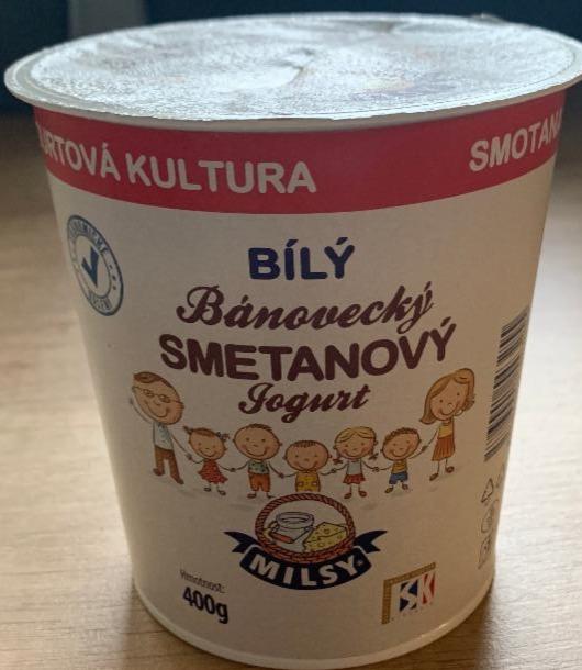 Fotografie - Bánovecký biely smotanový jogurt Milsy