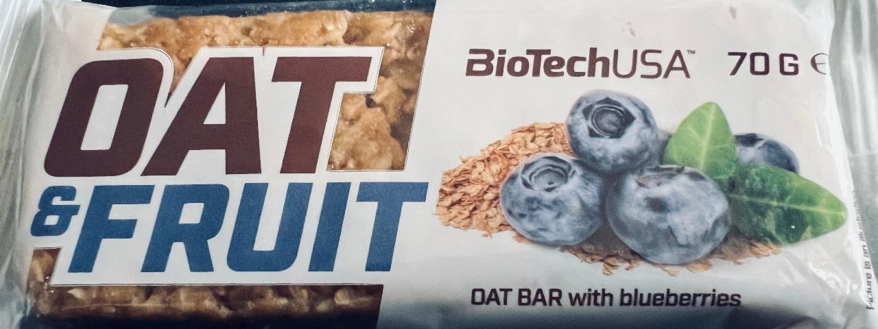 Fotografie - Oat & Fruit Oat Bar with blueberries BioTechUSA