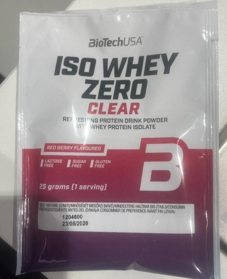 Fotografie - Iso Whey Zero Clear Red Berry Flavoured BioTechUSA