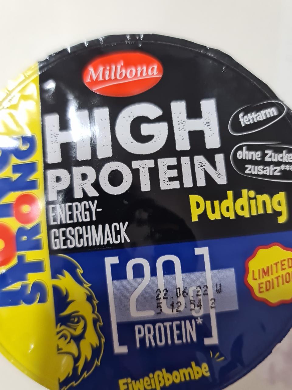 Fotografie - High protein pudding Energy Milbona