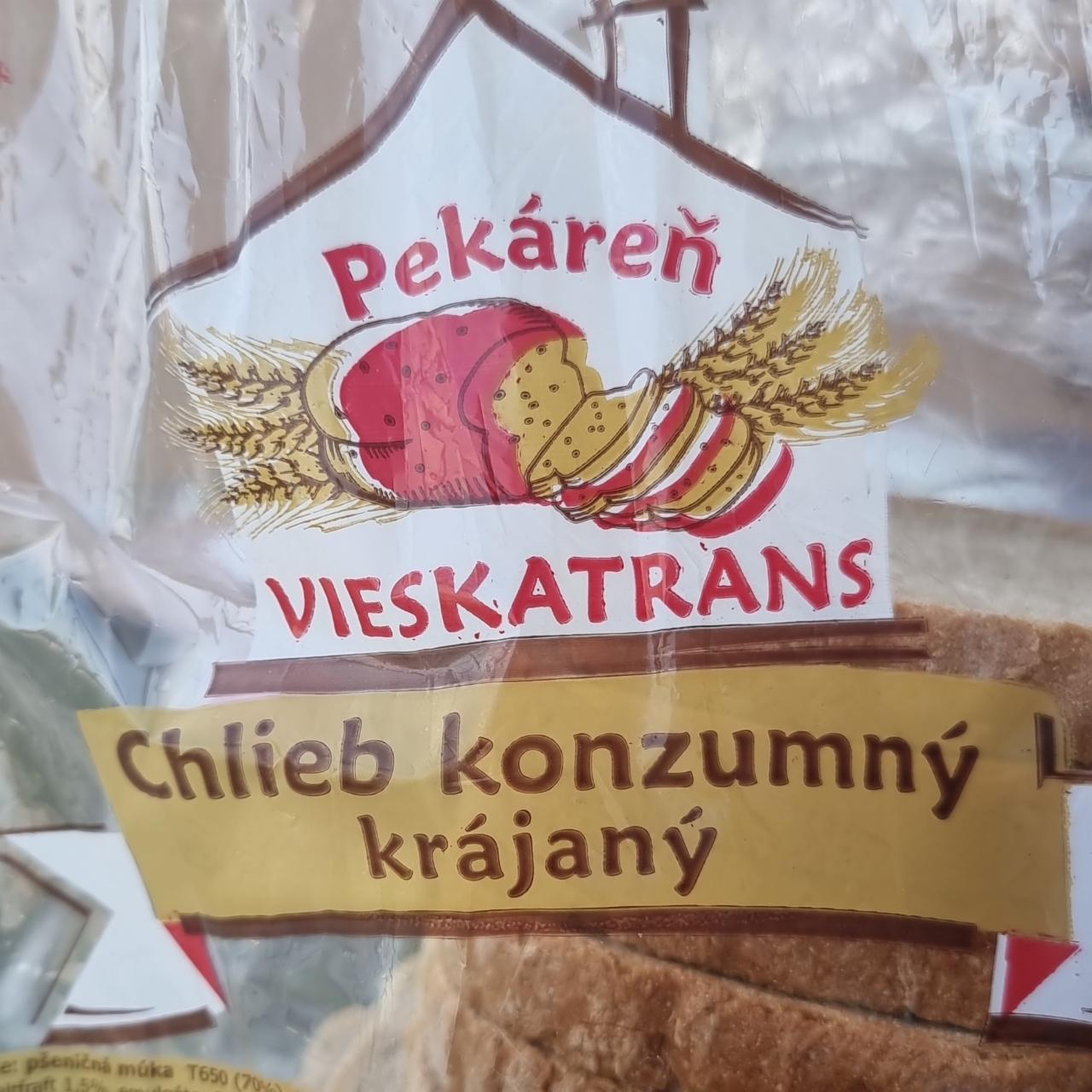 Fotografie - Chlieb konzumný krájaný Pekáreň Vieskatrans
