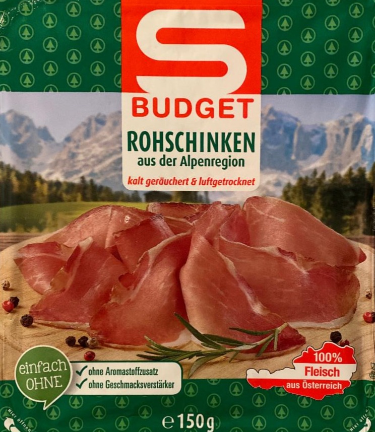 Fotografie - Rohschinken aus der Alpenregion S Budget