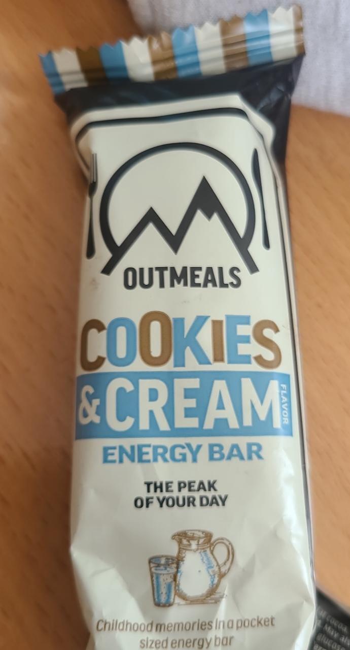 Fotografie - oatmeal cookies & cream energy bar
