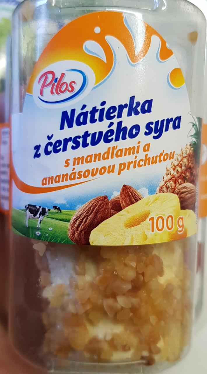 Fotografie - Nátierka z čerstvého syra s mandľami a ananásovou príchuťou Pilos