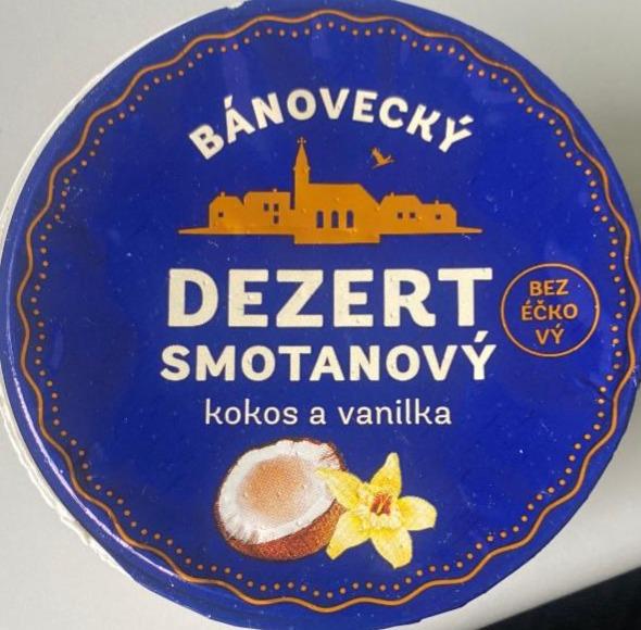 Fotografie - Bánovecký Dezert smotanový kokos a vanilka Milsy