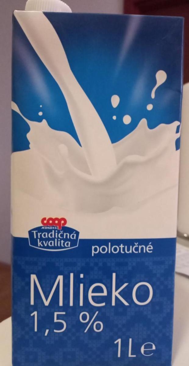 Fotografie - Mlieko polotučné 1.5% Tradičná kvalita Coop