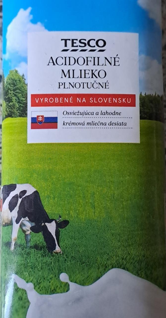 Fotografie - Acidofilné mlieko plnotučné Tesco