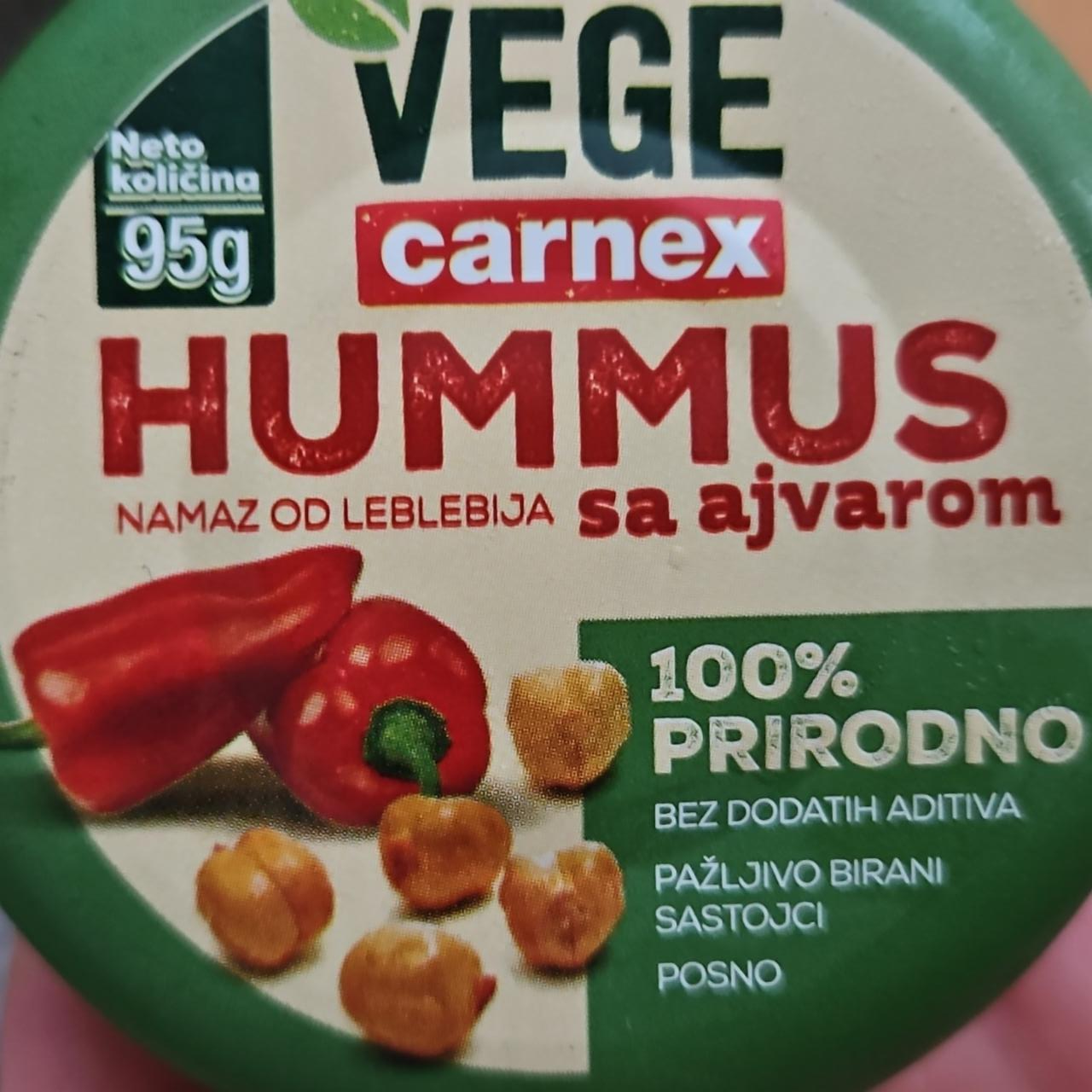 Fotografie - Hummus sa ajvarom Vege Carnex