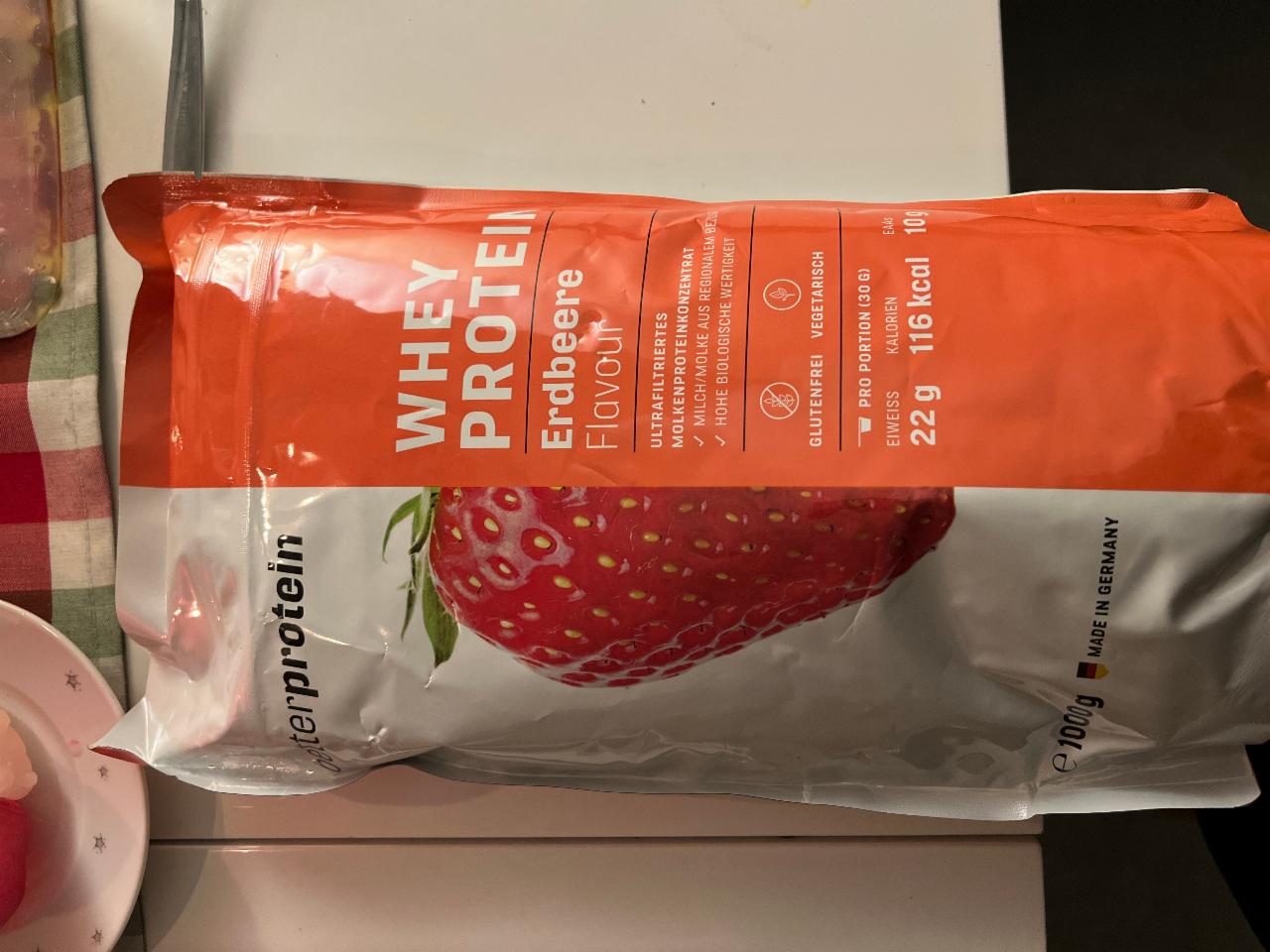 Fotografie - Whey protein Erdbeere Flavour Betterprotein