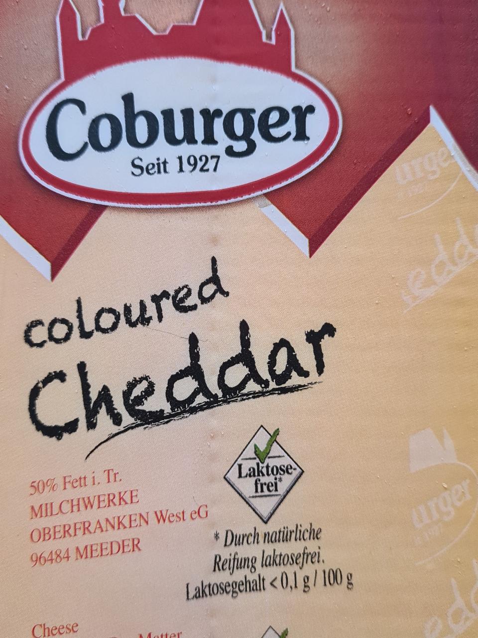 Fotografie - Cheddar 50% Fett Laktosefrei Coburger