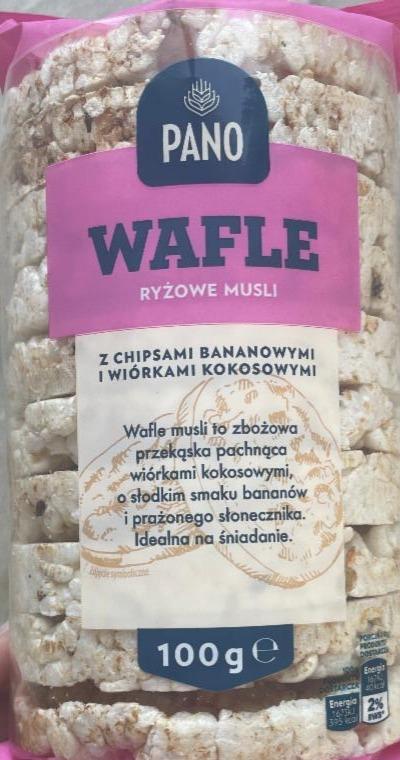 Fotografie - Wafle ryżowe musli z chipsami bananowymi i wiorkami kokosowymi Pano