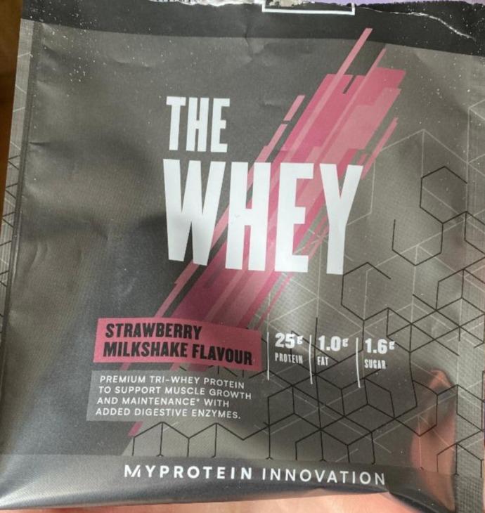 Fotografie - The whey Strawberry Milkshake flavour MyProtein