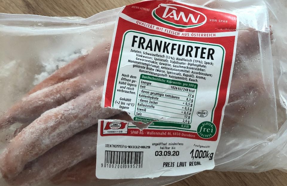 Fotografie - párky Frankfurter TANN