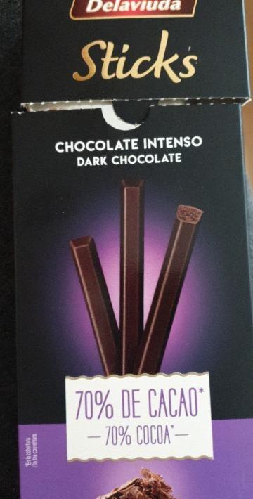 Fotografie - Delaviuda Sticks Chocolate Intenso Dark Chocolate 70% Cocoa