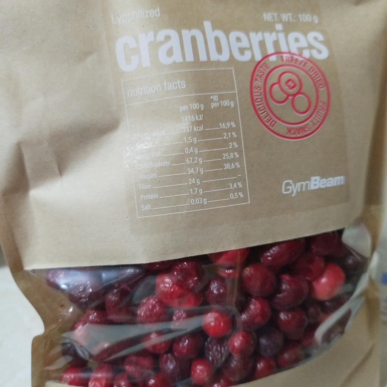 Fotografie - Lyophilized Cranberries GymBeam