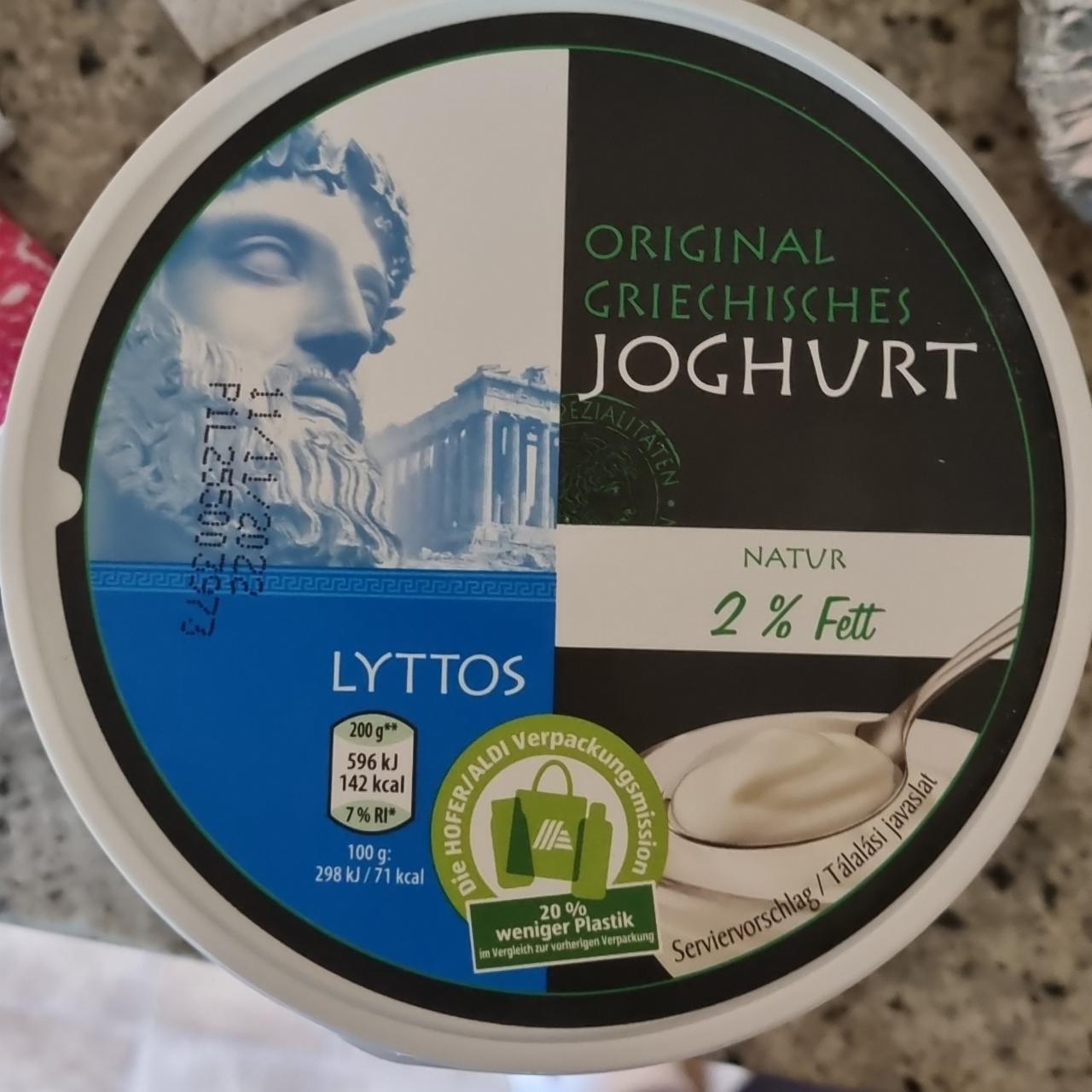 Fotografie - Original Griechisches Joghurt Natur 2% Fett Lyttos