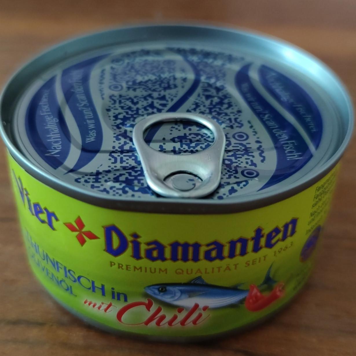Fotografie - Thunfisch in Olivenöl mit Chili Vier Diamanten