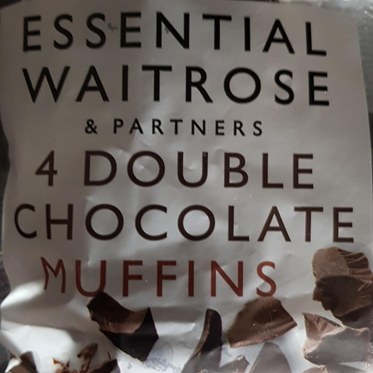 Fotografie - 4 double chocolate muffins Essential Waitrose