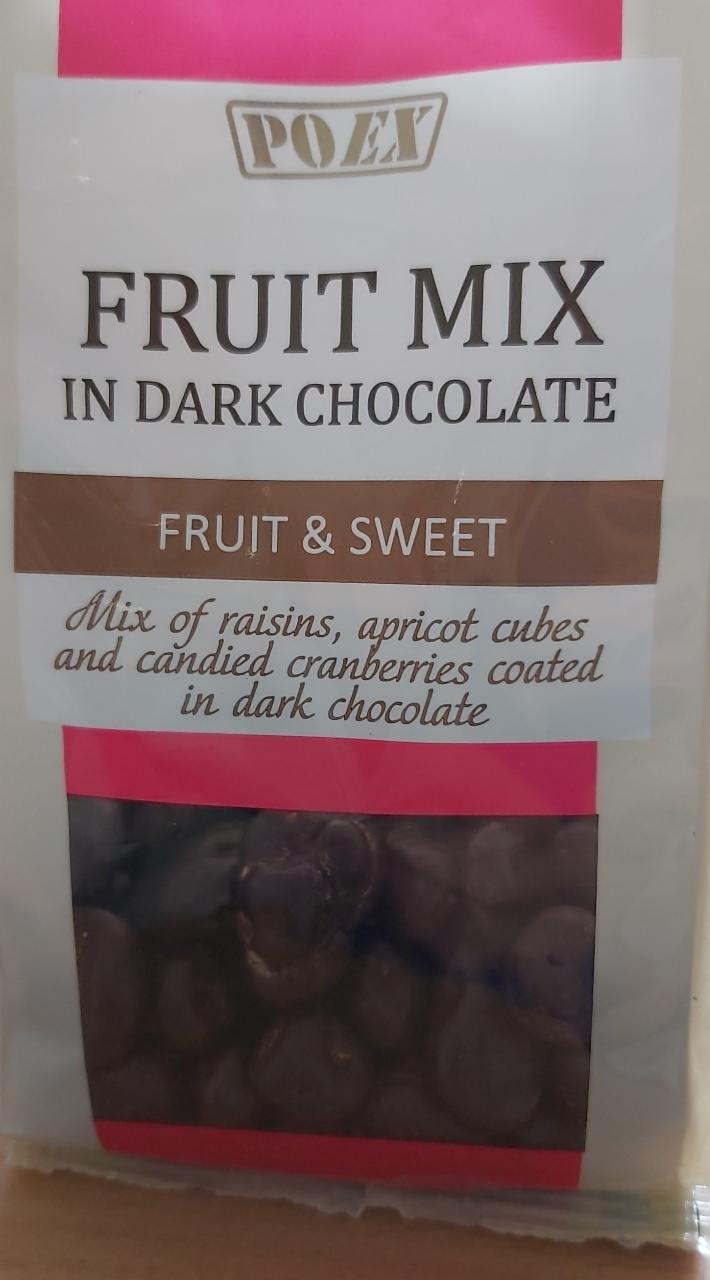 Fotografie - fruit mix in dark chocolate