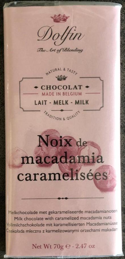 Fotografie - Milk chocolate with caramelized macadamia nuts Dolfin
