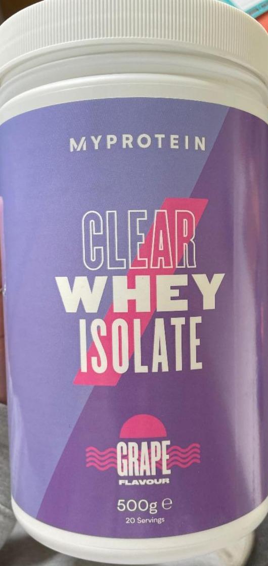 Fotografie - Clear Whey Isolate Grape MyProtein