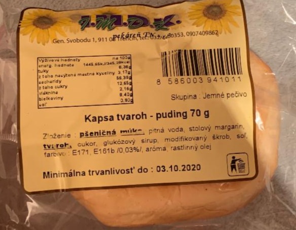 Fotografie - kapsa tvaroh - puding