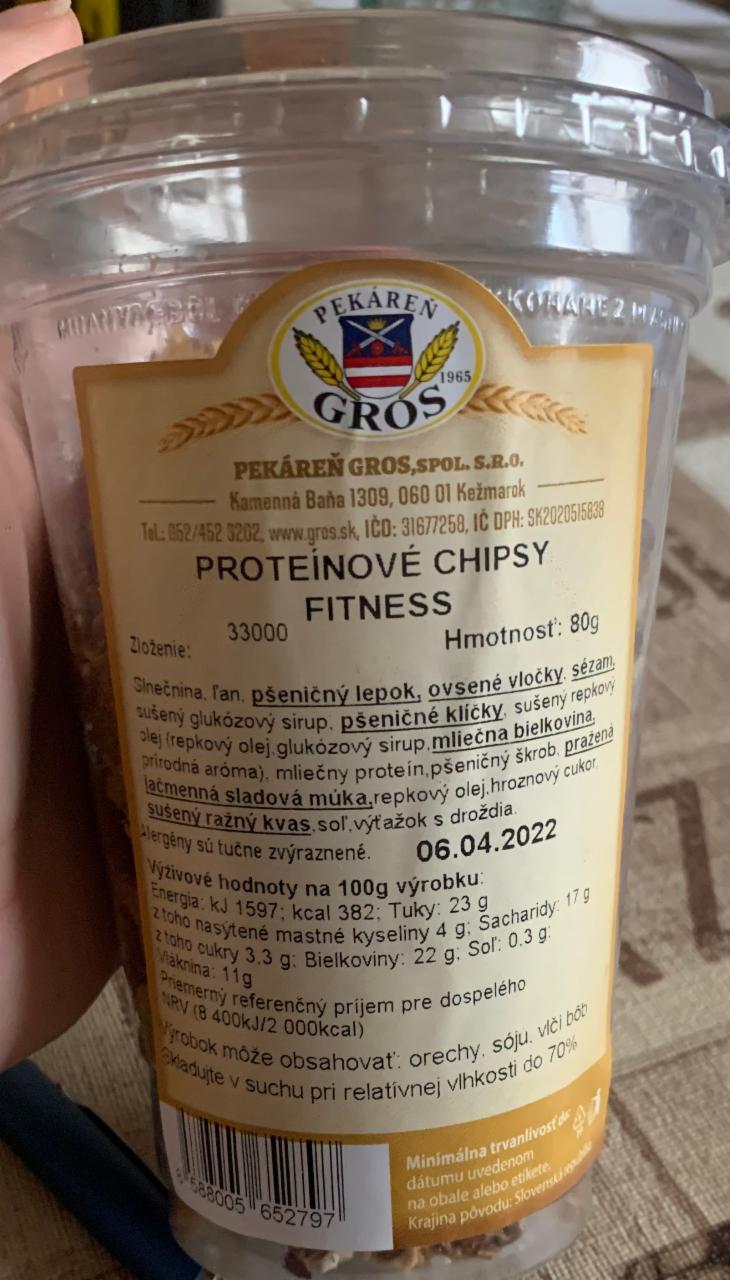 Fotografie - proteínové chipsy fitness Gros