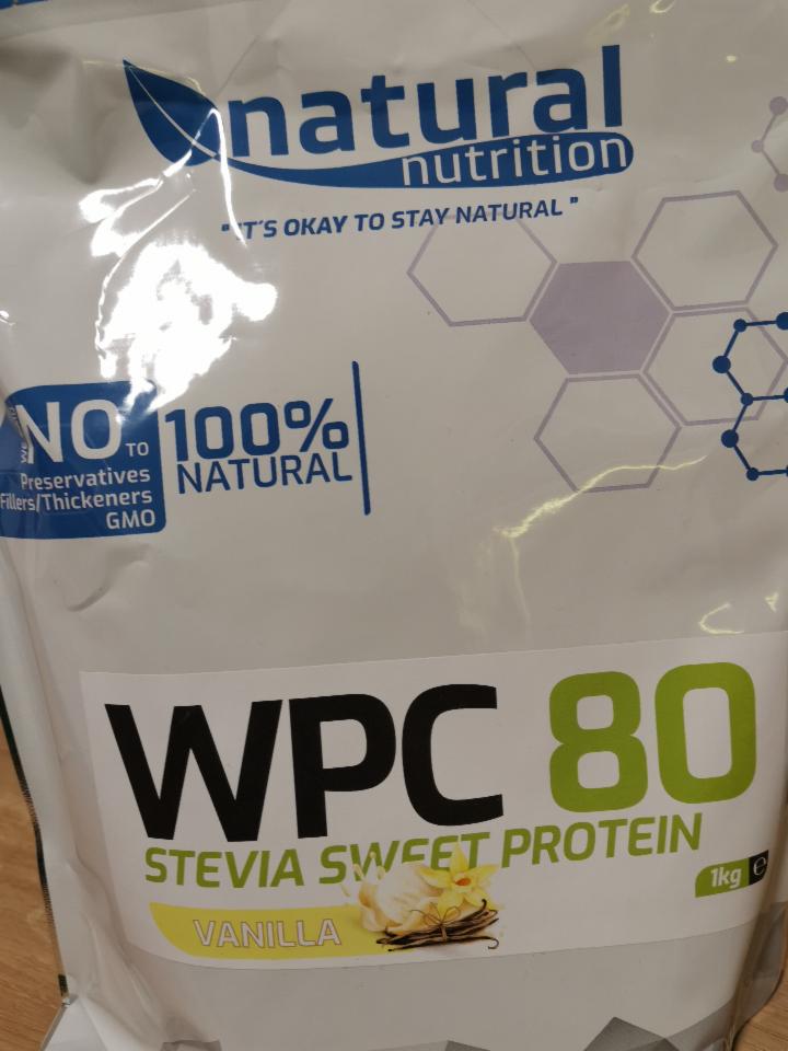 Fotografie - WPC 80 Stevia sweet protein vanilla natural nutrition