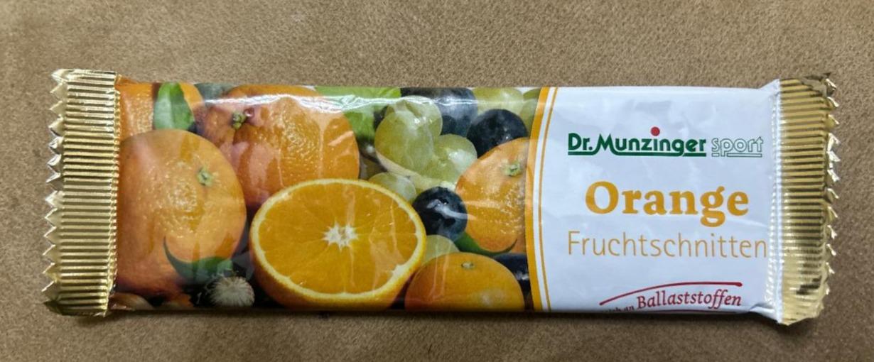 Fotografie - Orange Fruchtschnitten Dr.Munziger sport