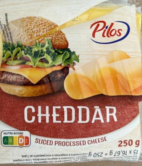 Fotografie - Cheddar sliced processed cheese Pilos