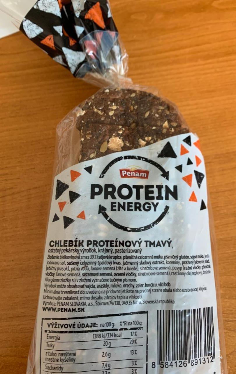 Fotografie - Protein Energy Chlebík proteínovy tmavý Penam