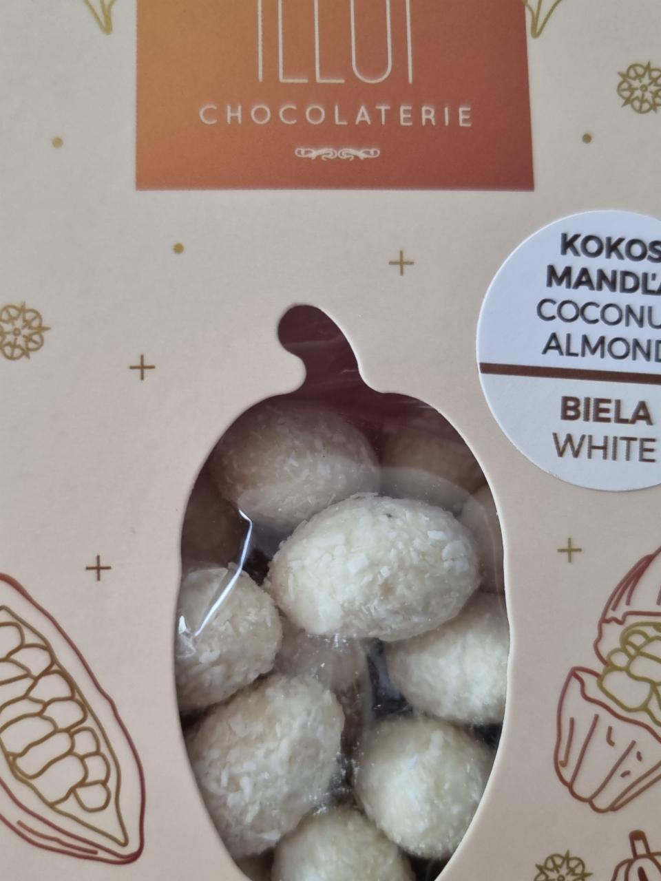 Fotografie - Mandle v bielej čokoláde s kokosom ILLUI