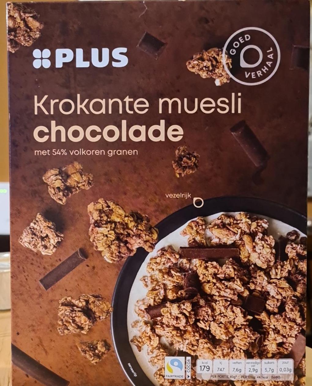 Fotografie - Krokante muesli chocolade met 54% volkoren granen Plus